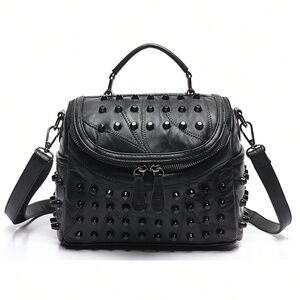 Black Studded Crossbody Bag